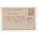 ARGENTINA ENTERO POSTAL GJ CAP-03 CARTA KIDD USADA MARCA CLASIFICACION 1 U$ 50